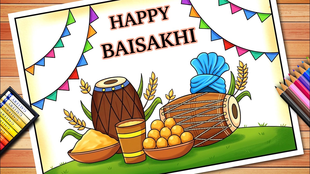 Baisakhi Drawing | Baisakhi Drawing Easy | Baisakhi Festival Drawing ...