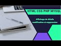 Mini projet html 5 css3 php partie 3 dtails modification et suppression   partir de table mysql