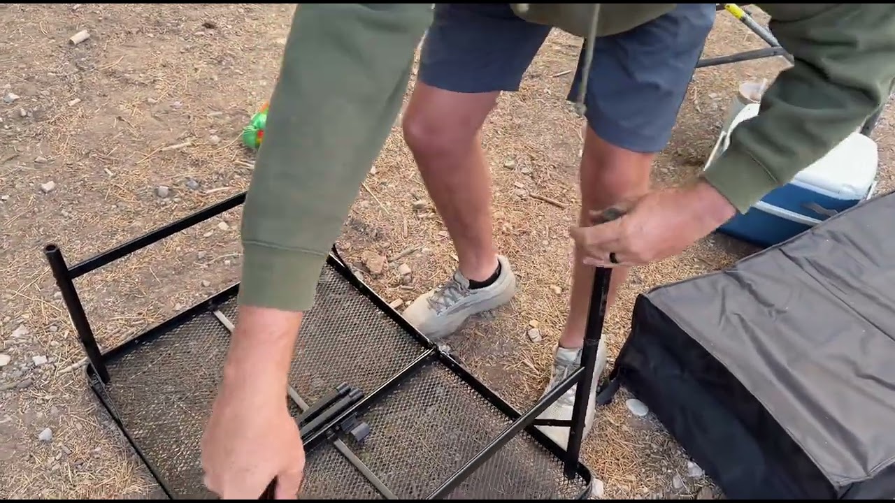 Portable Camping Table with Cooler: PERFECT for camping, dinner on the go or sidelines on Saturdays