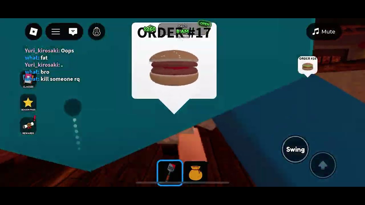 playing with my friend in Burgerz (rlly laggy)