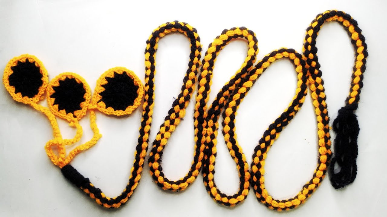 Woolen Yarn Cord | ઘોડિયા ની દોરી બનાવવાની રીત | crochet cord | जुलने की डोरी |