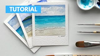 Beach Polaroid Watercolor Tutorial