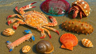 Coastal Foraging Crazy: Found an Octopus Hiding Beneath the Rocks & Sea Crabs, Pink mantis shrimp