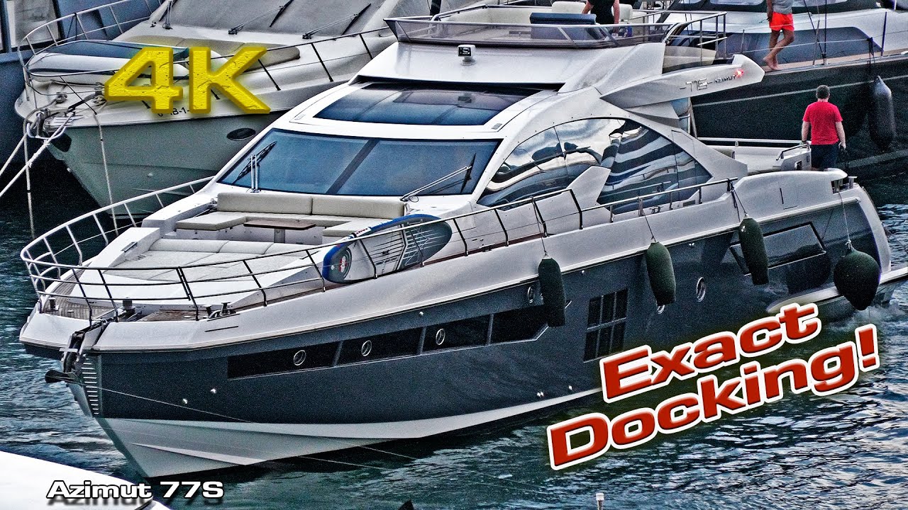Yacht Azimut 77S Exact Docking!