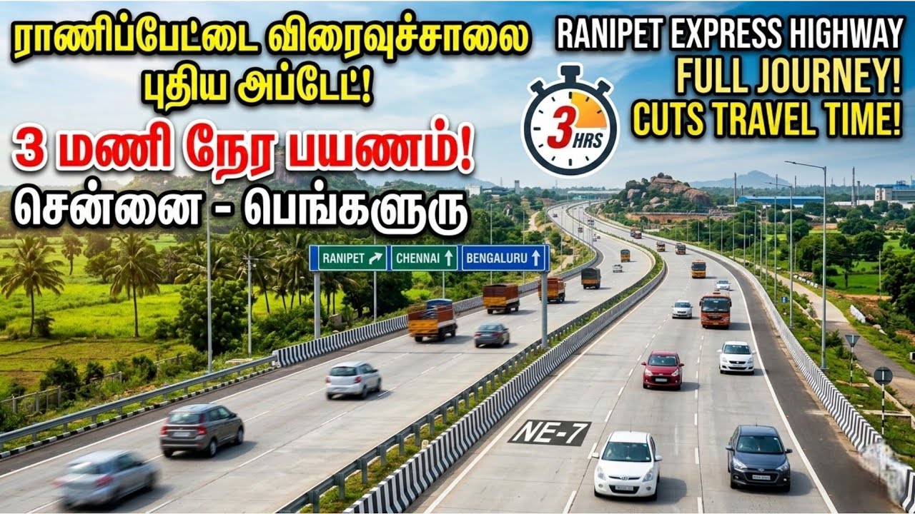 மின்னல் வேக பயணம்! ⚡🫰Ranipet Highway express 😎  #ranipet #exprees #highway 