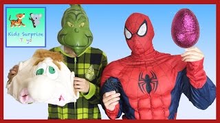 NED'S HEAD family fun game with EGG SURPRISE princess prize Spider Man vs Grinch Kids Surprise Toys screenshot 4