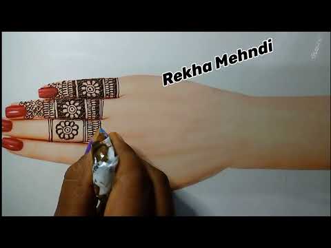 Simple Finger ? Design//Beautiful Design//Rekha Mehndi 2022