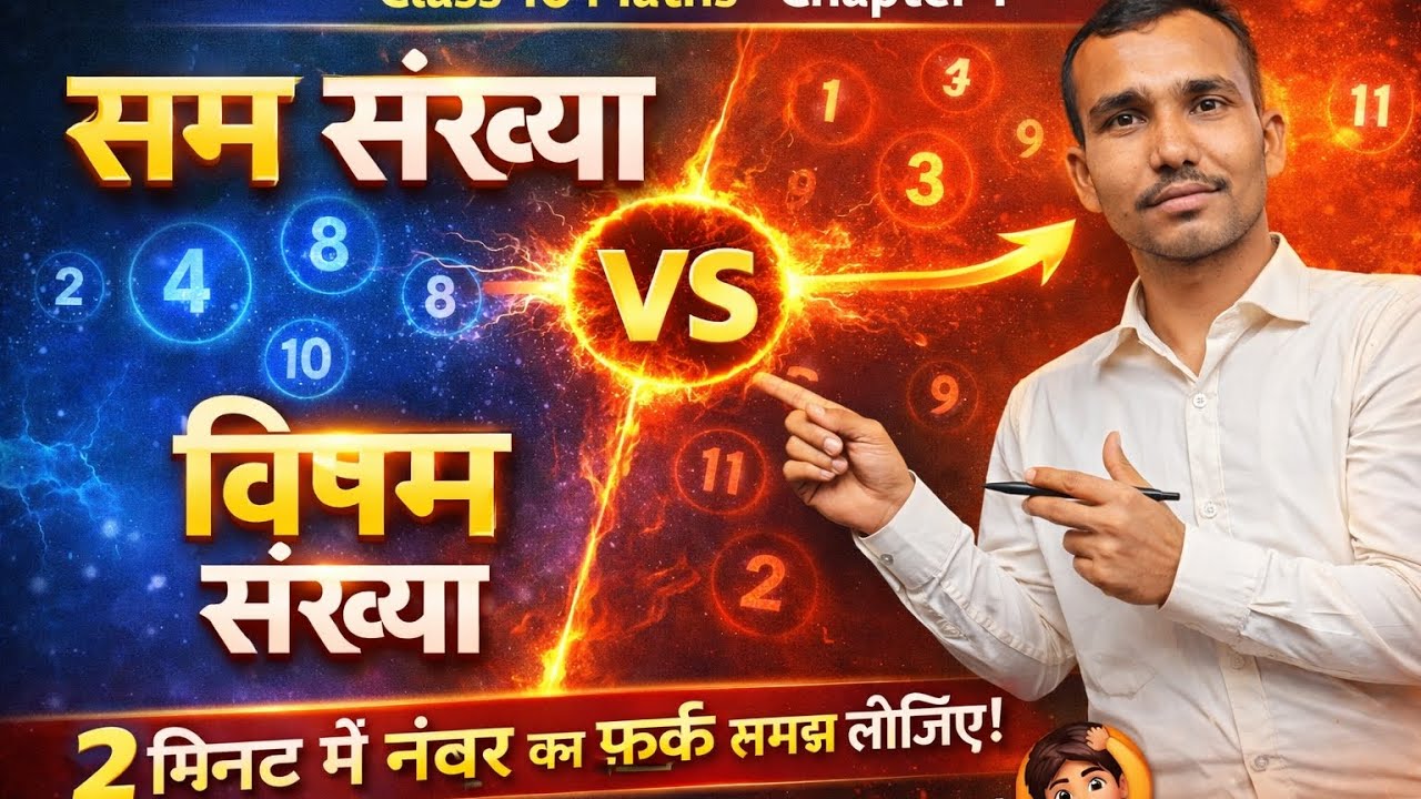 सम और विषम संख्या में अंतर | 2 मिनट में पूरा कंसेप्ट क्लियर! ⚡