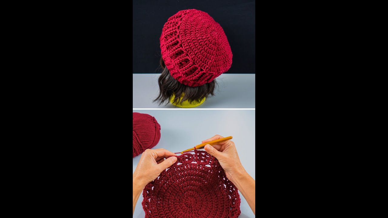 Easy crochet beret hat! Tutorial for beginners! Miarti🧶 - YouTube