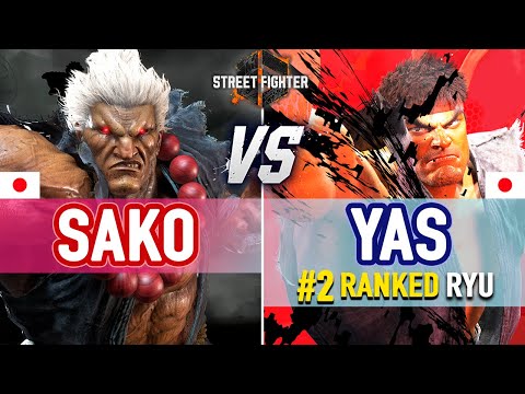 SF6 🔥 Sako (Akuma) vs YAS (#2 Ranked Ryu) 🔥 SF6 High Level Gameplay