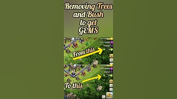 Removing Trees & Bush to get Gems in Clash of Clans | #game#trending#coc#viralshort#gems