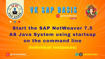 start the SAP NW 7.5 AS Java System using startsap on the command line (Individual Instances)
