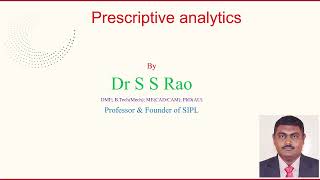 Prescriptive Analytics