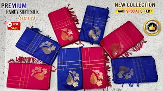 Aadi Special Offer | Premium Soft Silk Sarees  | New Collection | LIVE SALE 🔥 screenshot 1