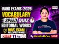 Bank Exams 2026 English Class | SBI, IBPS &amp; RRB Exam Important Vocabulary Words | by Harshita Mam