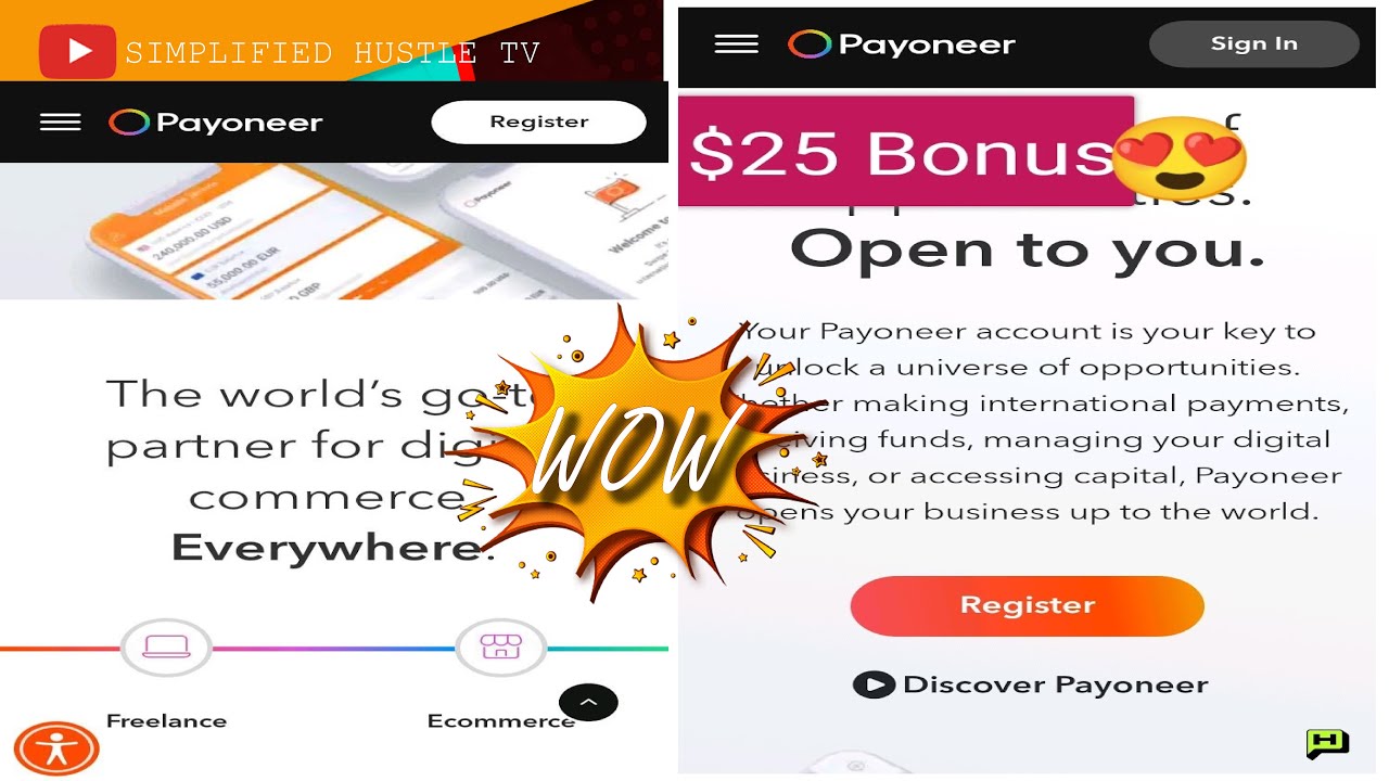 How to Sign Up and register for Payoneer