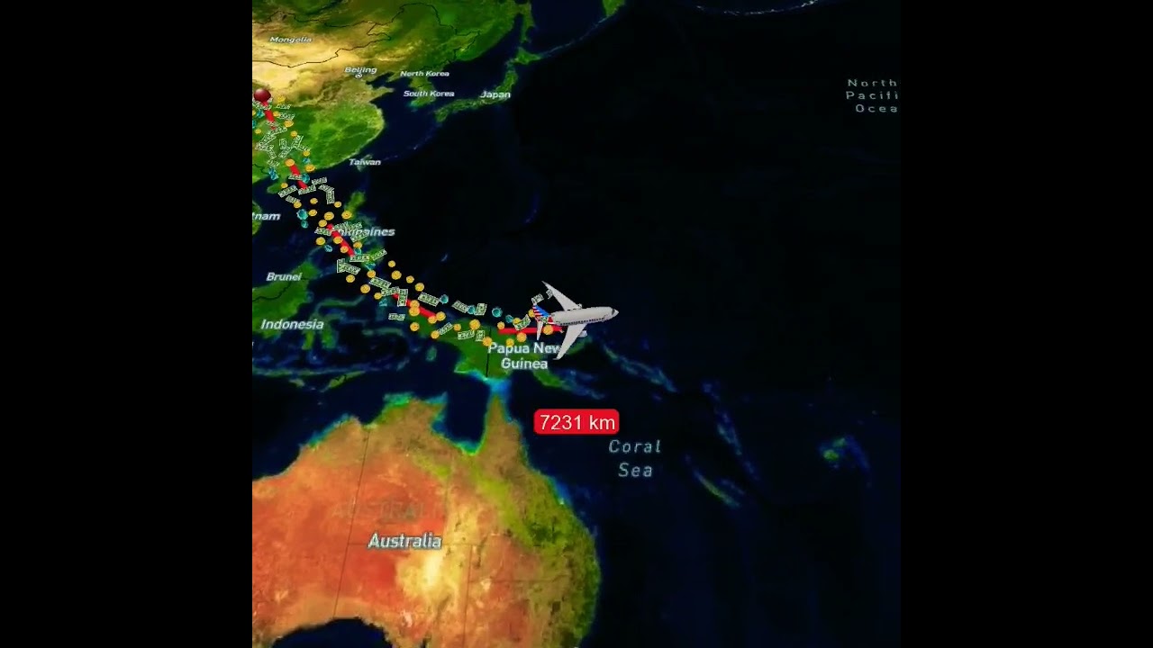China To United States Flight ✈️ distance ✈️