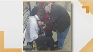 11Alive catches up with the Dunwoody couple that helped a young man with his neck tie