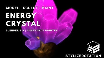 Blender & Substance Painter | How to Create a Stylized Energy Crystal | Speedmodel
