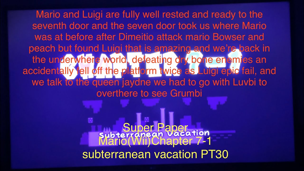 Mario & Luigi made it to underwhere world with Luvbi Super Paper Mario(Wii)Chapter 7-1 PT30