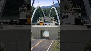 Epic Bridge Construction Transformation Across Scenic Mountain Lake Road