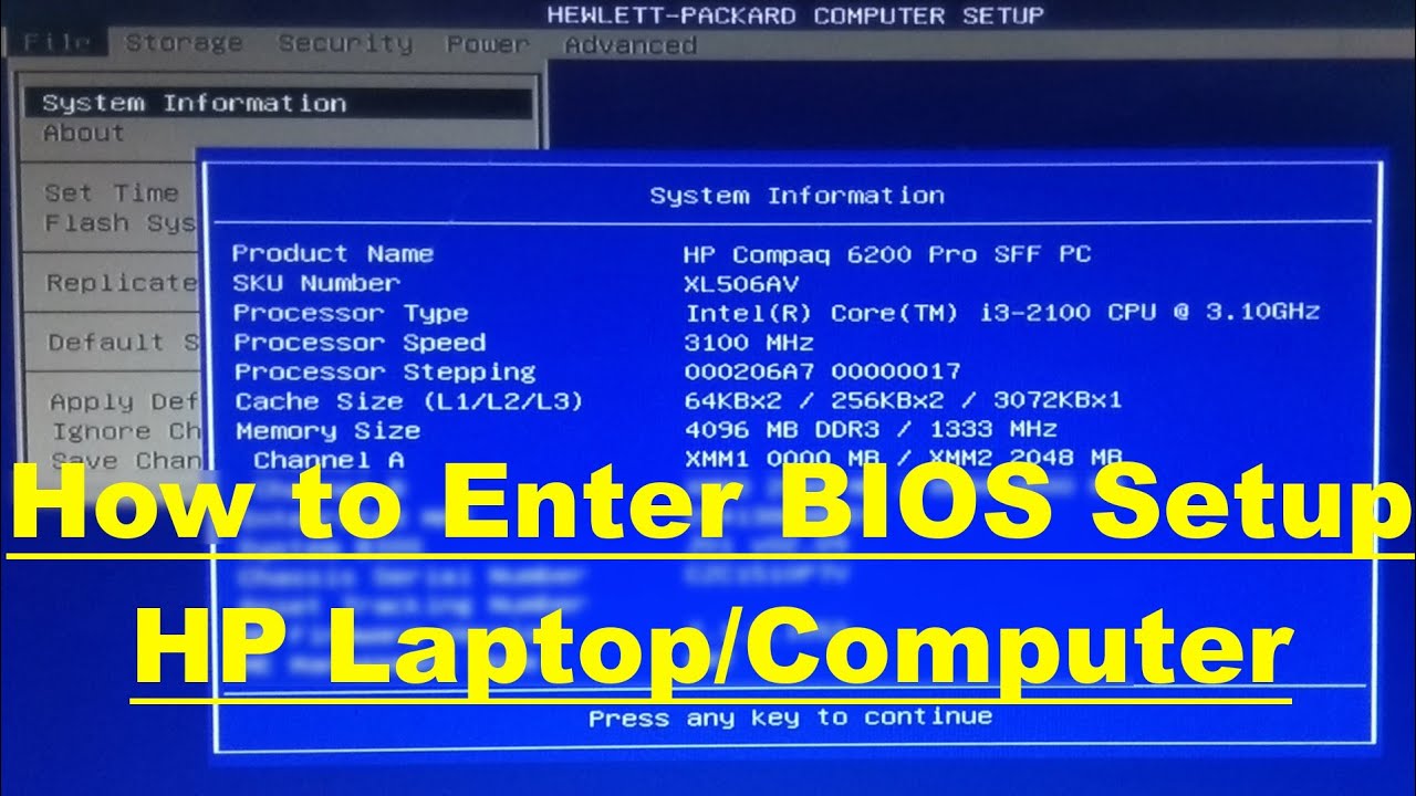 HP, How to Enter BIOS Utility System In HP Laptop/Desktop [Full