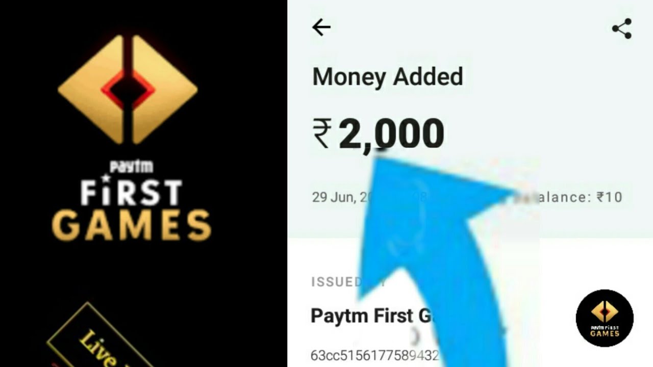 Paytm first games ka payment proof