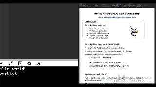 Python Full Course for Beginners | Lecture 1: Introduction to Programming & Python Basics | KOUSHICK