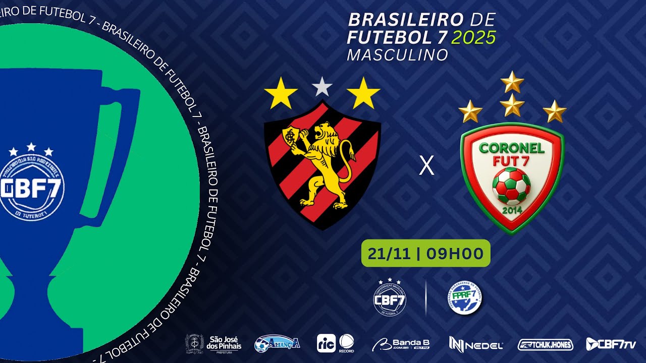 SPORT FUT (PE) vs CORONEL FUT 7 (PR) - MASCULINO - BRASILEIRO FUTEBOL 7 2025