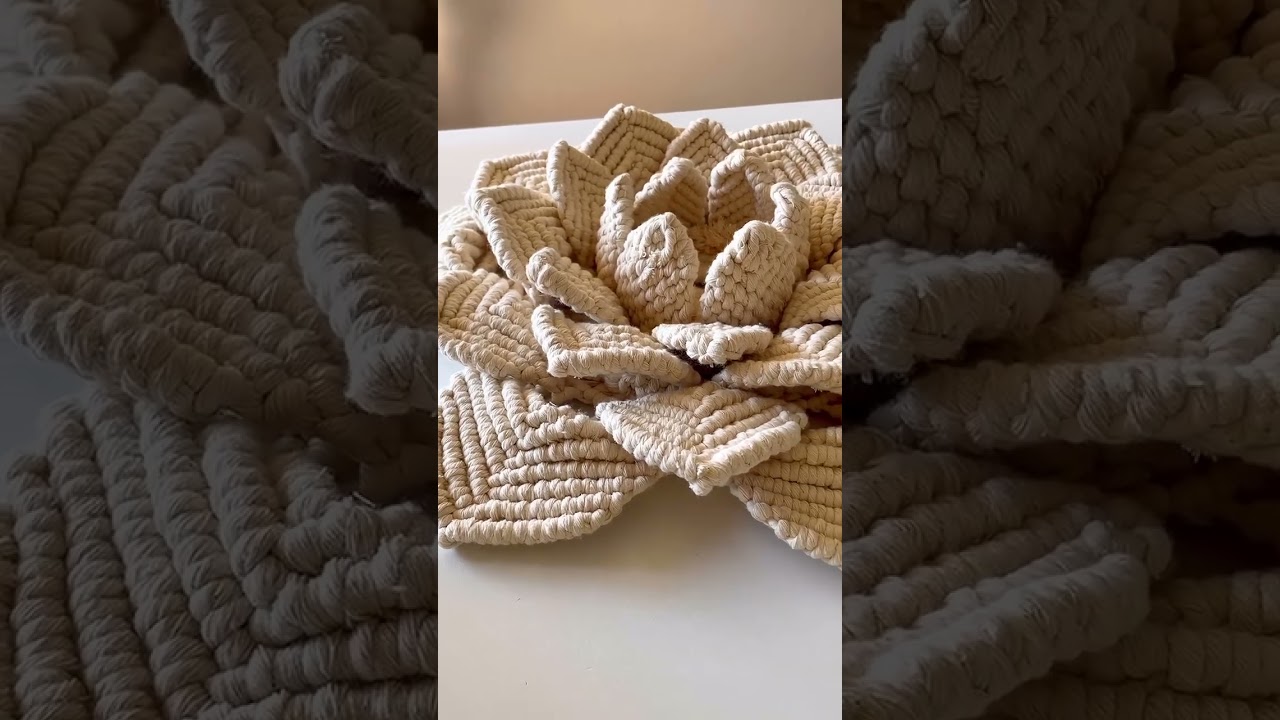 How I Created a Blooming Lotus Wall Art—Using Only Macrame Cord