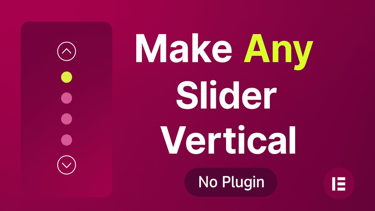How to Make Any Elementor Slider Scroll Vertically - YouTube