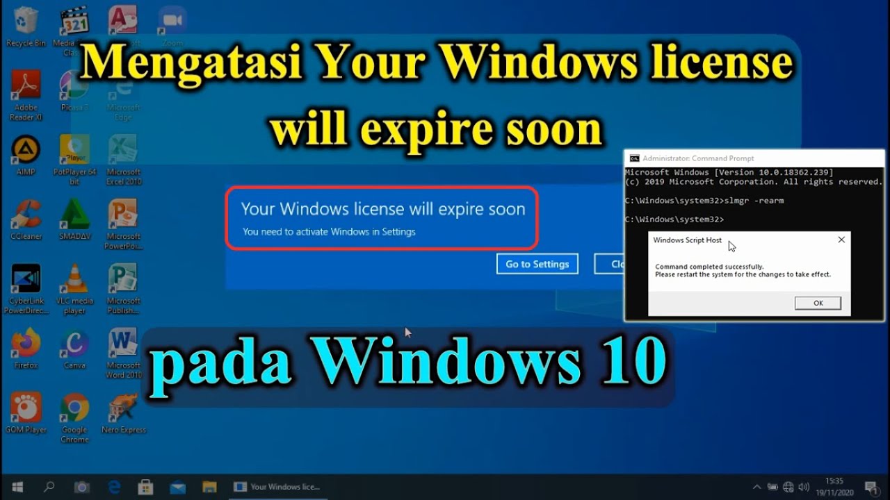 Mengenal Tahapan Cara Mengatasi Your Windows License Will Expire Soon