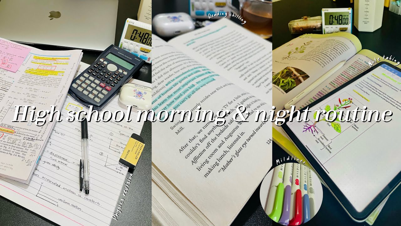 Study vlog 🍵 high school morning & night routine preparing for NEET 2023 PCMB