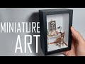 Miniature Artist's Table Diorama | Shadow Box Art