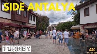 [4K] Side is the most beauty destination of Antalya. Walk tour. 🇹🇷 UltraHD (60fps) Turkei