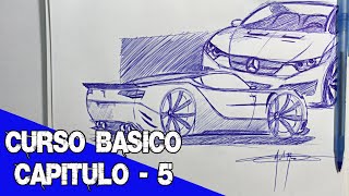 🔴Mi GRAN SECRETO PARA DIBUJAR AUTOS - Curso básico cap - 5