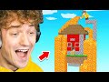 POURING LAVA On My FRIENDS Sky Block HOUSE! (Minecraft)