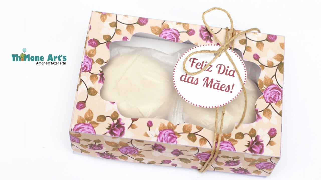 Caixa personalizada para sabonetes - Dia das  mães