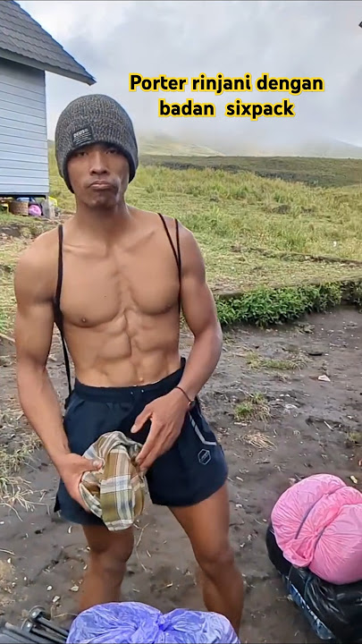 This is the Rinjani porter with a six-pack body #Rinjani #hiking #mountains #travel #porter #adve...