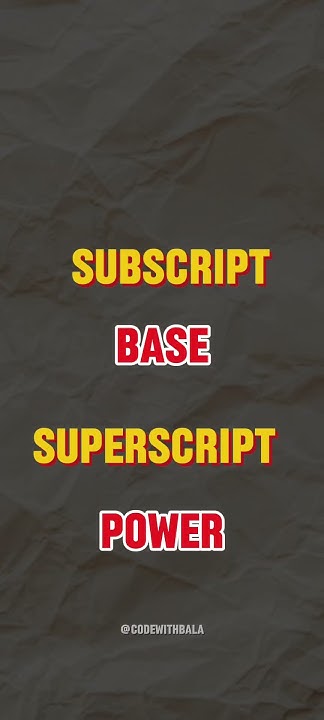 Subscript and Superscript Tags in HTML #codewithbala #webdevelopment # ...