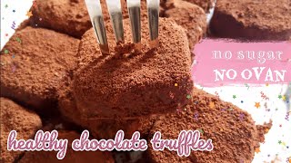 Healthy chocolate truffles(four ingredients )