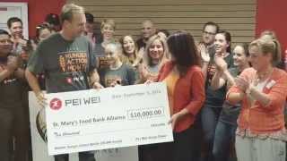 Pei Wei Presents Check to St. Mary's Food Bank