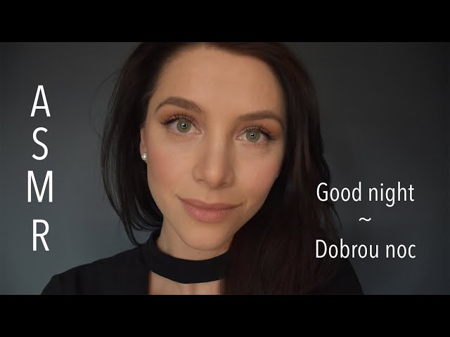 ASMR ENG+CZ | Good night phrases | Přání na dobrou noc | Natural rain background