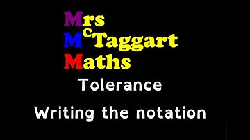 writing tolerance notation