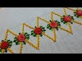 # Hand embroidery of a border design #