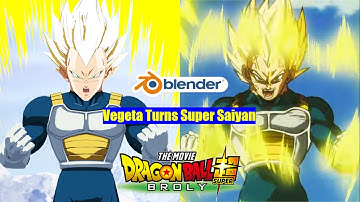 (Blender) Vegeta Turns Super Saiyan | Dragon Ball Super Broly | DBS Broly