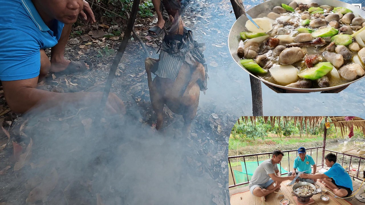 Hết TẾT anh em họp mặt , làm Gà Nòi hầm sả Lai Rai , kể chuyện ngày TẾT  | Út Phiêu Lưu