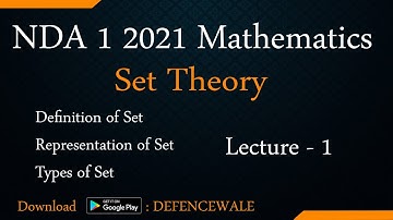 NDA 2021 || Set Theory part - 1 || NDA 2021 MATH BASIC CONCEPT