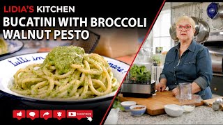 Bucatini With Broccoli Walnut Pesto