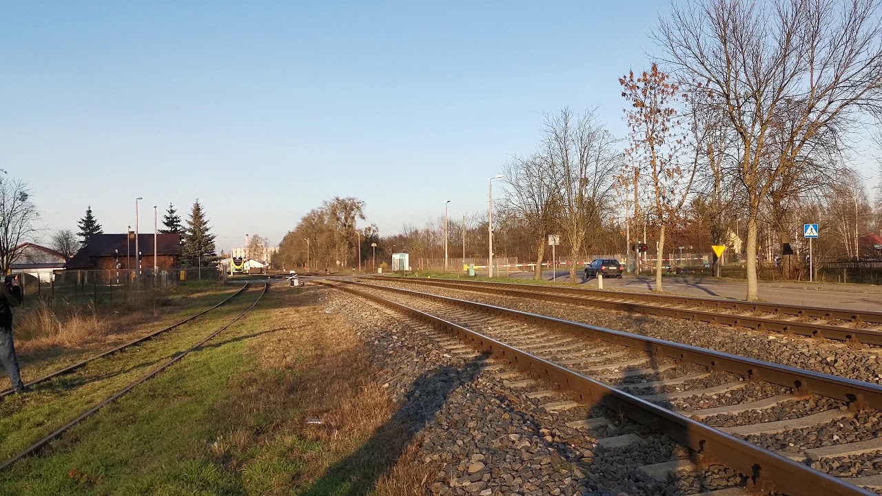 Szynobus 222M-002 Newag odjeżdża z Czeremchy